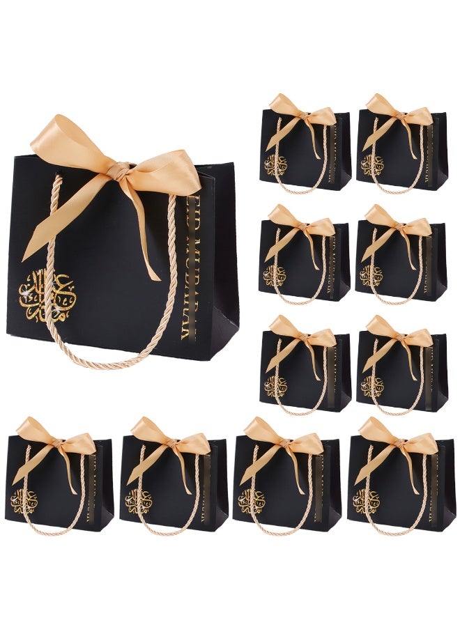 JAYATO Arabic festival gift bag - Moon Festival Castle Candy Box - Middle Eastern Festival Party Gift Box - Black (with handle rope + ribbon) - Image 3